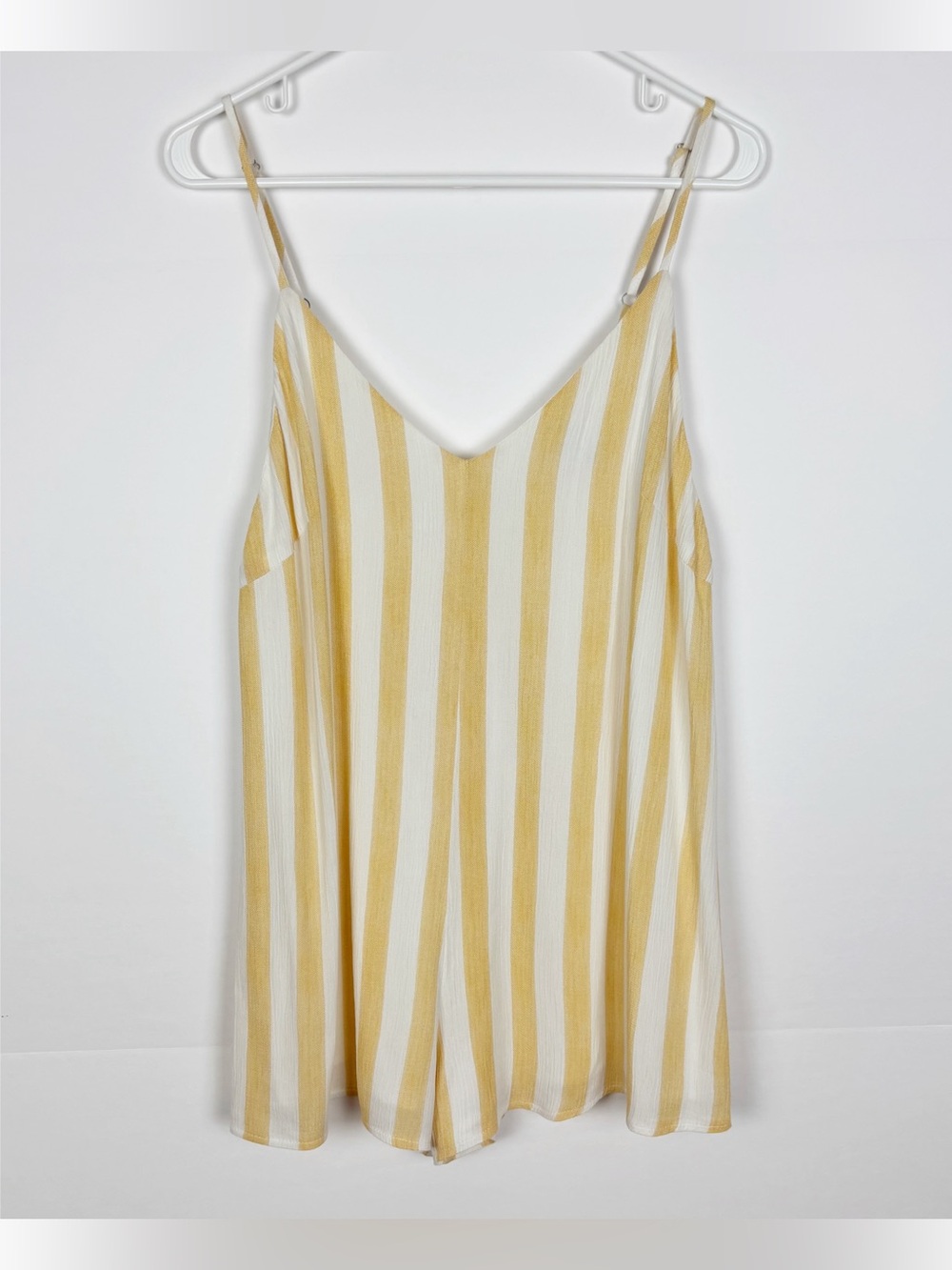 Polly Romper Yellow White Striped Relaxed Fit Size 10